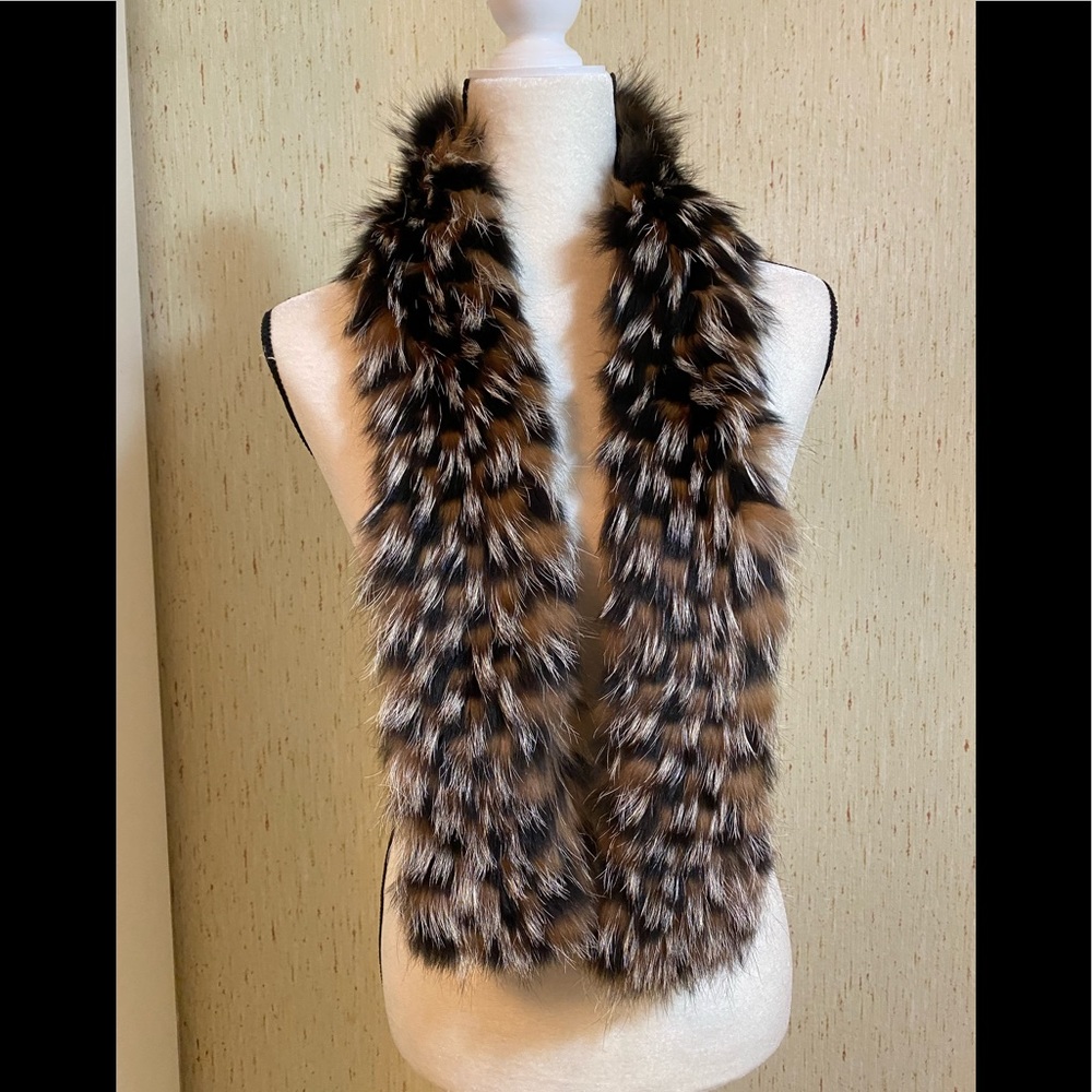 Adrienne Landau real fox fur scarf